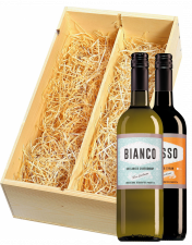 Wijnkist met Caruso e Minini Terre Siciliane Grecanico-Chardonnay & Frappato-Syrah