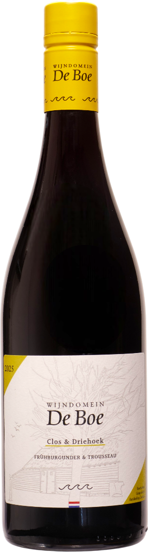 Wijndomein De Boe Zeeland Clos en Driehoek Frühburgunder-Trousseau 2025
