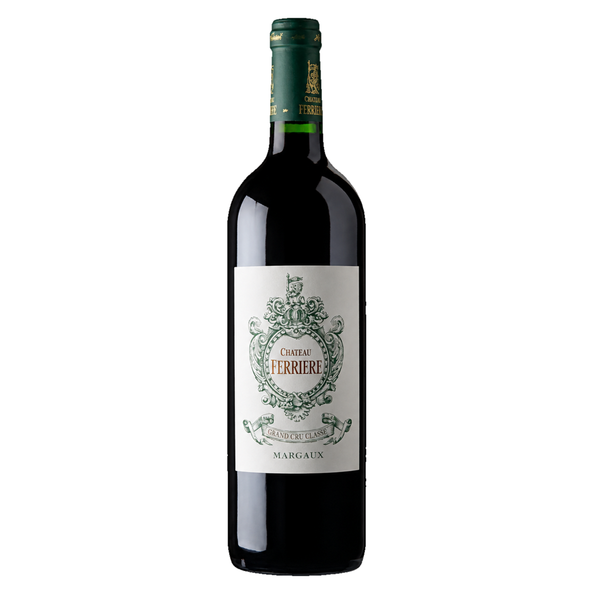 Château Ferrière Margaux, vrijstaande fles met transparante achtergrond