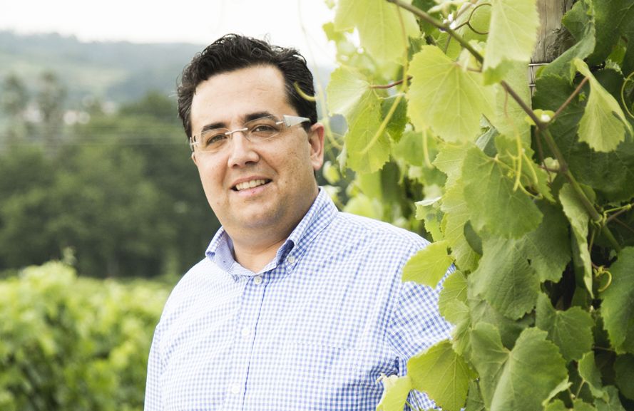 Manuel Mendez in de wijngaard