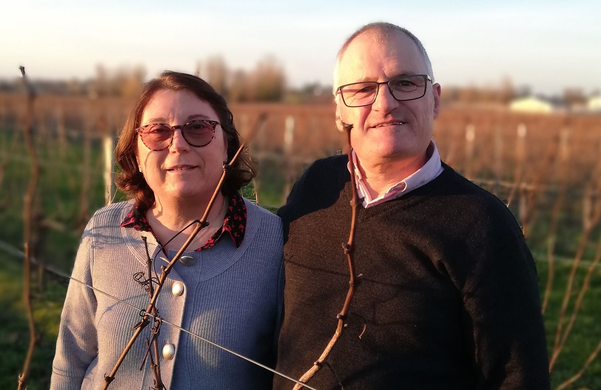 Béatrice en Pierre Ardoin in de wijngaard