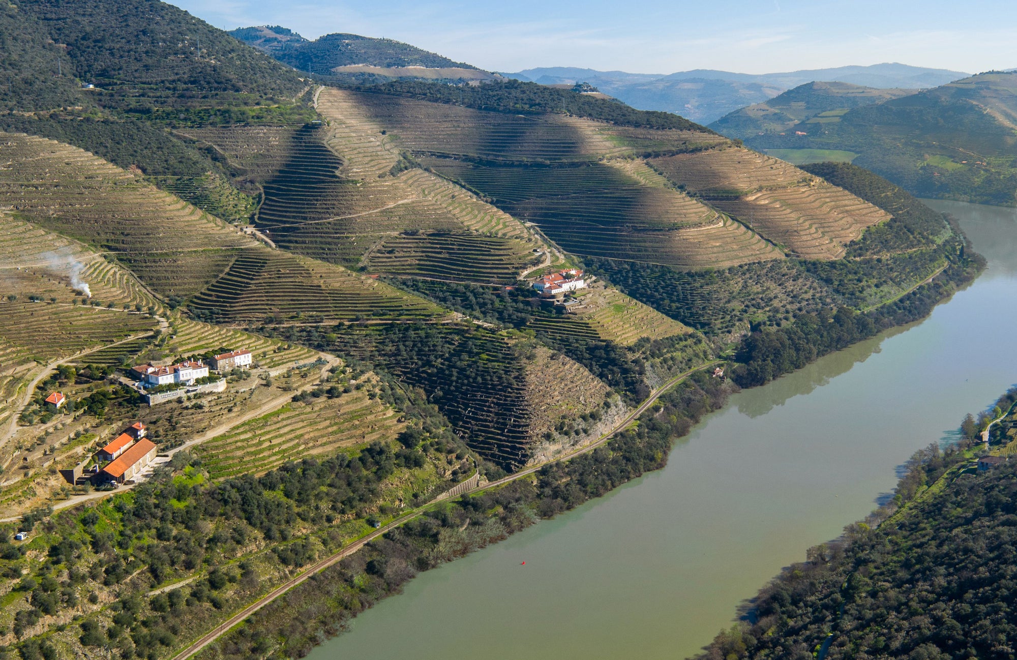 Romaneira's terraswijngaarden langs de Douro