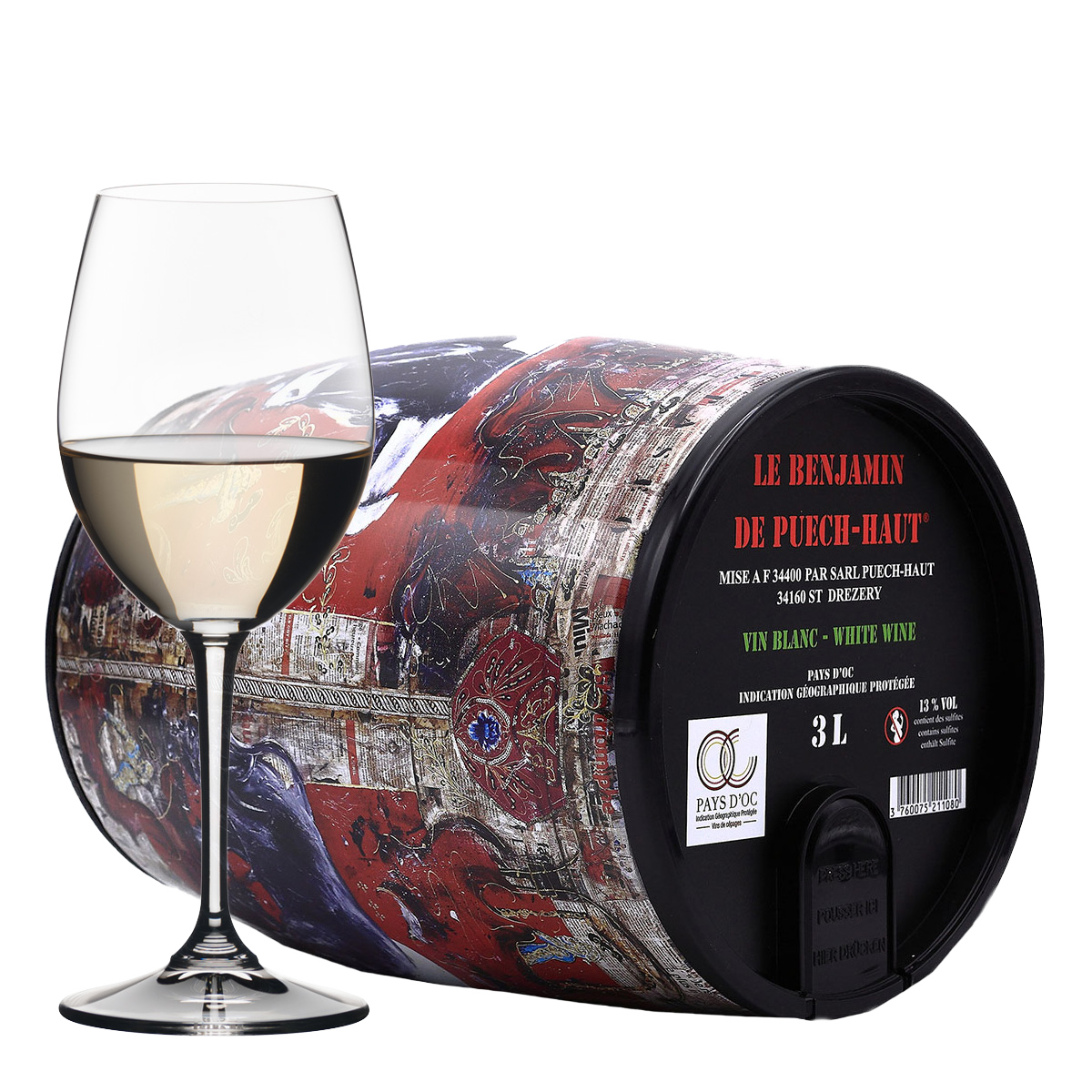 Château Puech-Haut Languedoc Le Benjamin Blanc BIB 3 liter