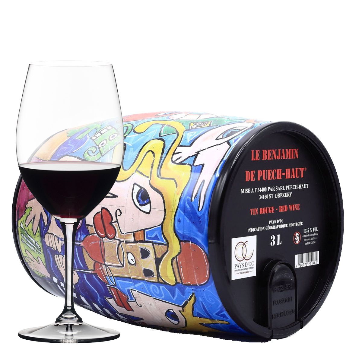 Château Puech-Haut Languedoc Le Benjamin Rouge BIB 3 liter