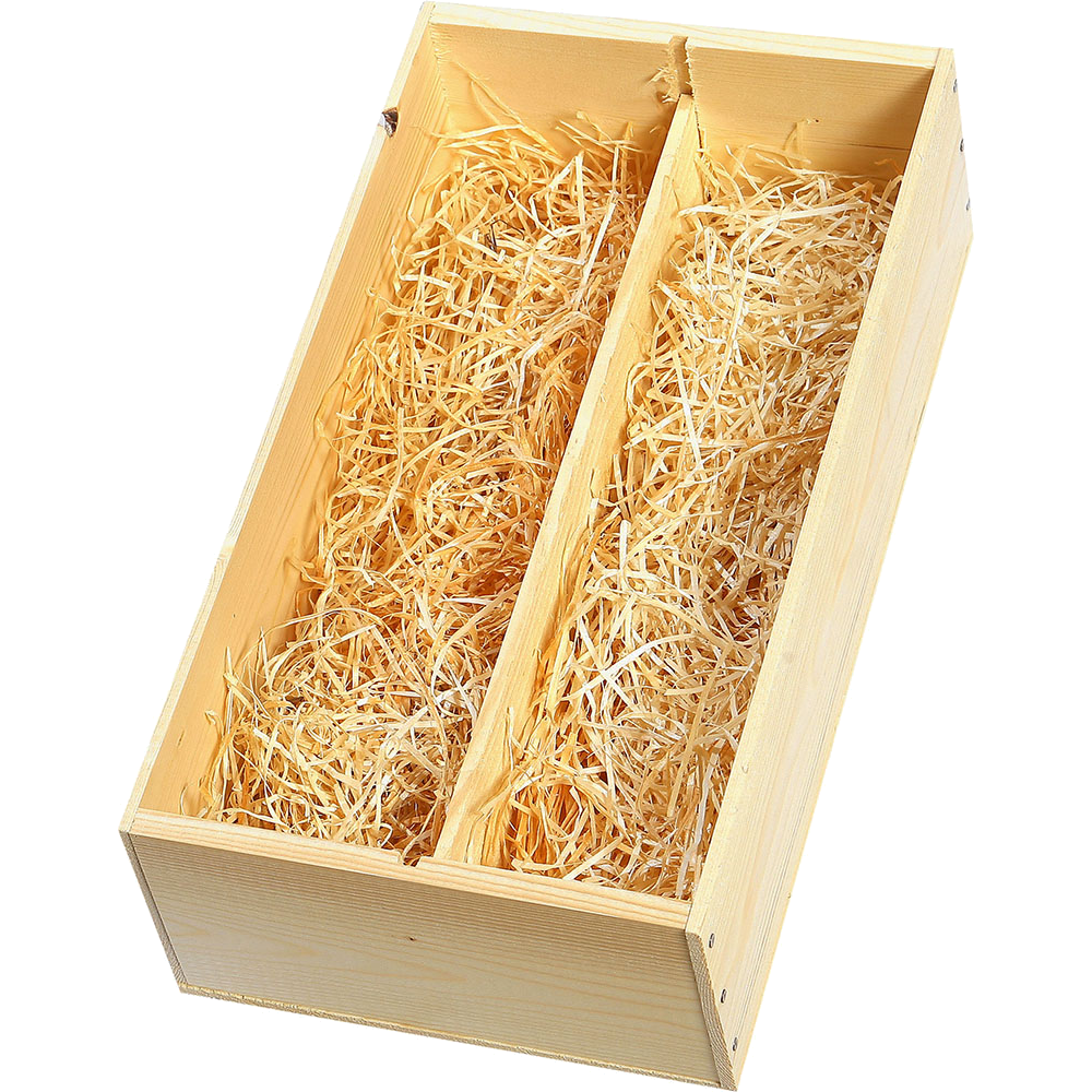 Houten geschenkkist 2 flessen (750 ml)