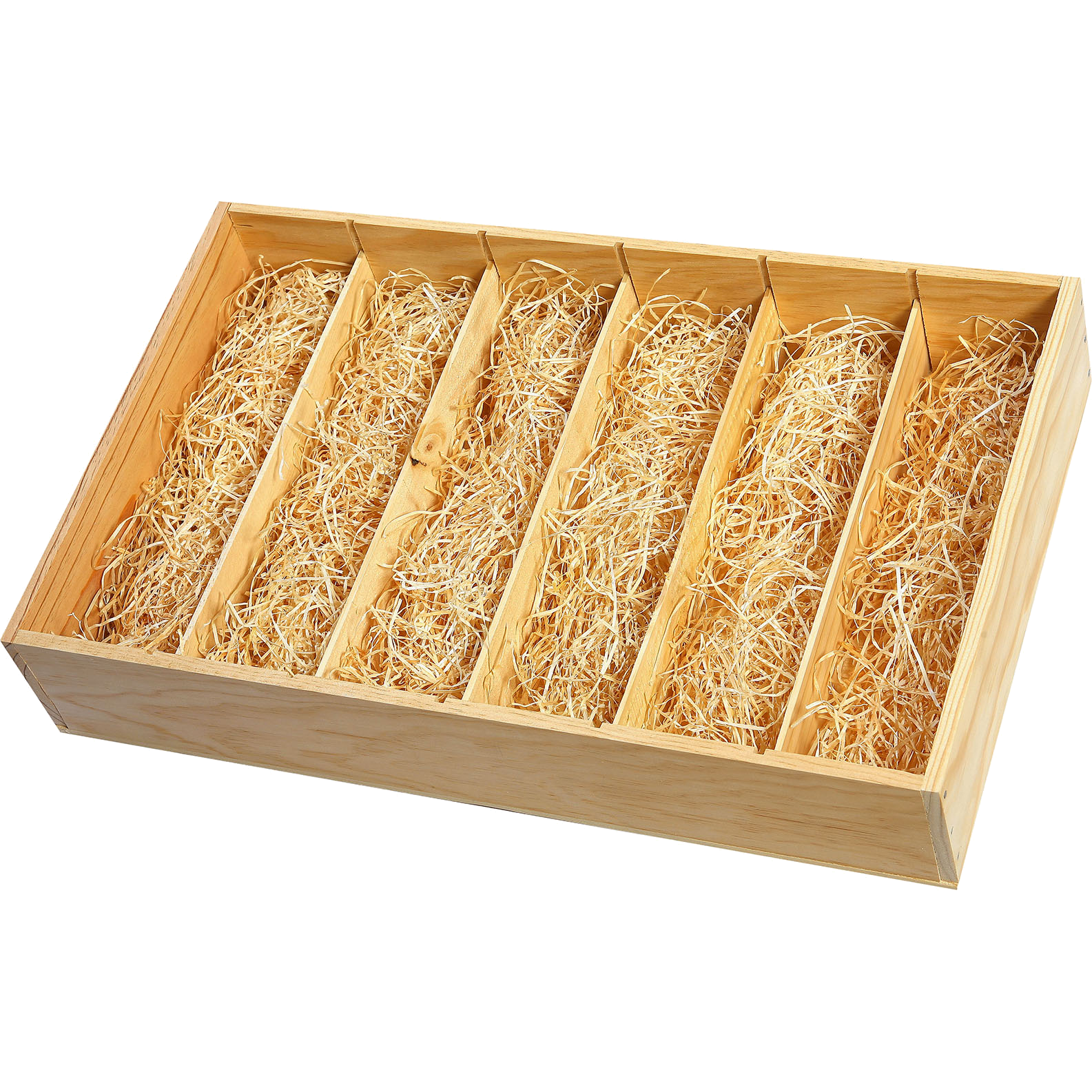 Houten geschenkkist 6 flessen (750 ml)