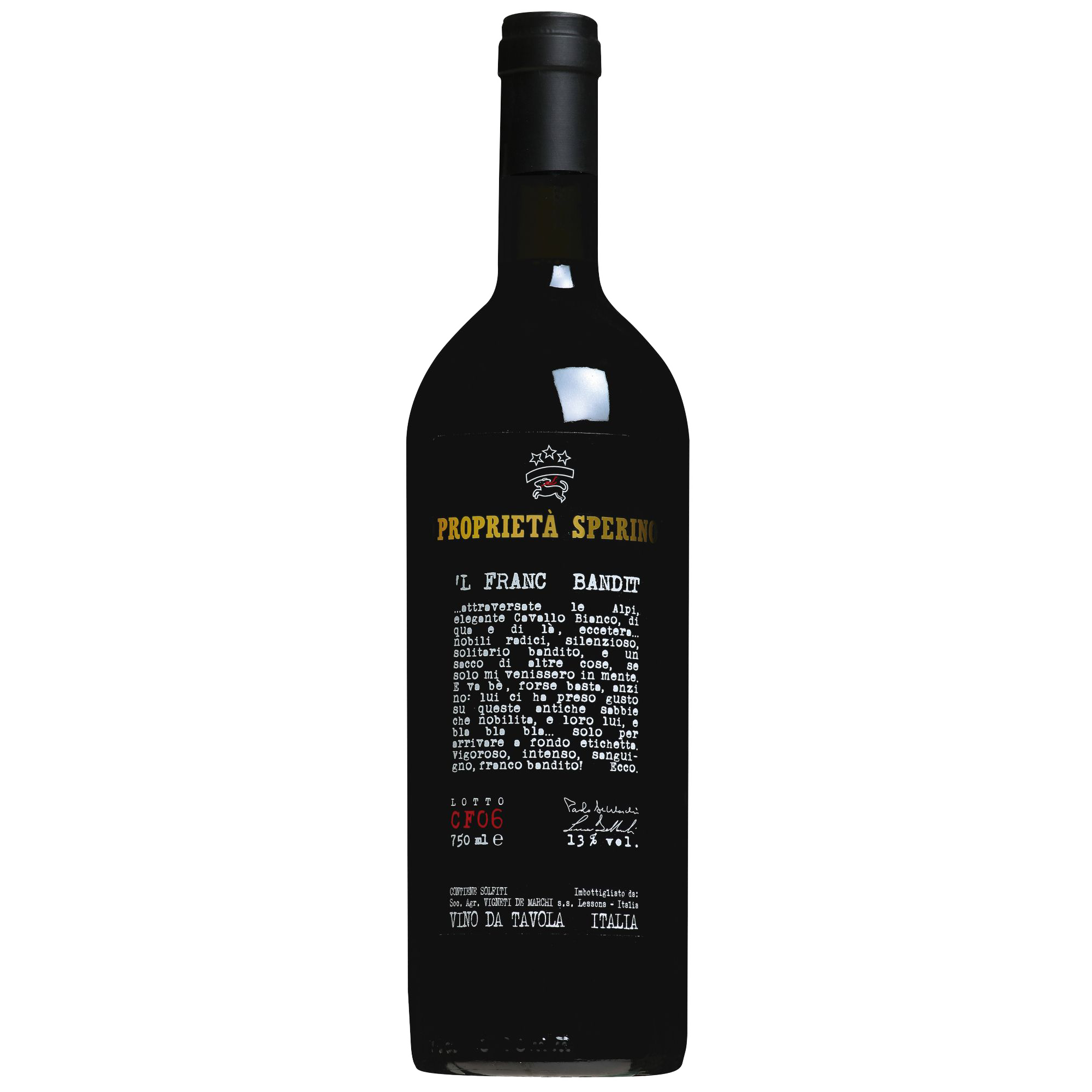 Proprietá Sperino Vino Rosso 'L Franc ******
