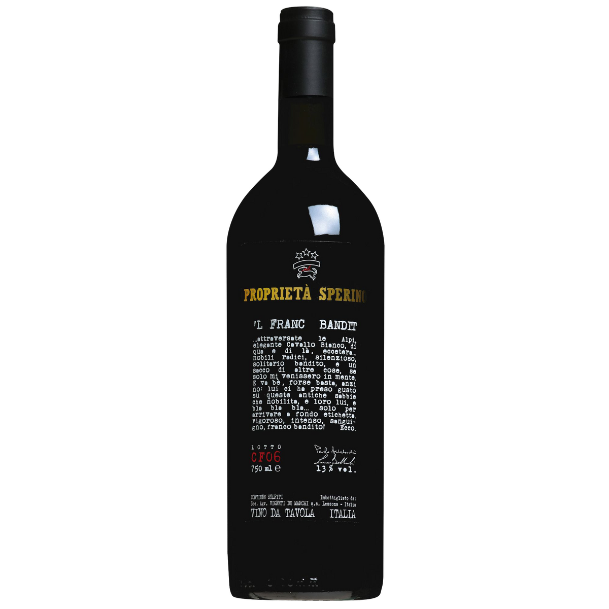 Proprietá Sperino Vino Rosso 'L Franc ******