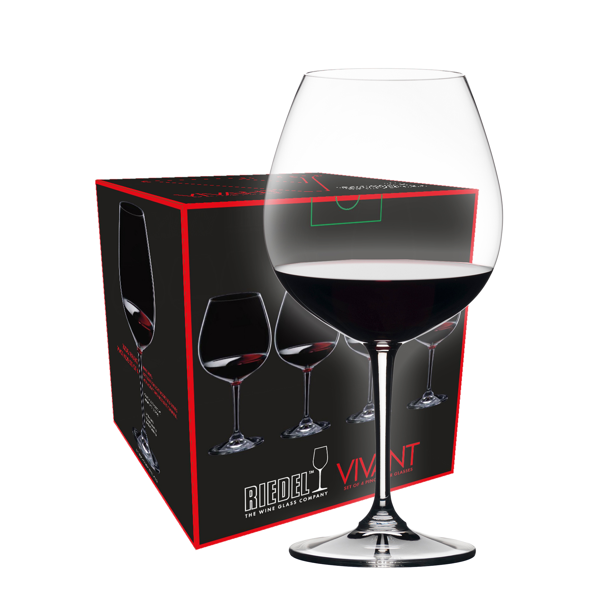 Riedel Vivant Pinot Noir wijnglas (set van 4 voor € 50,00)