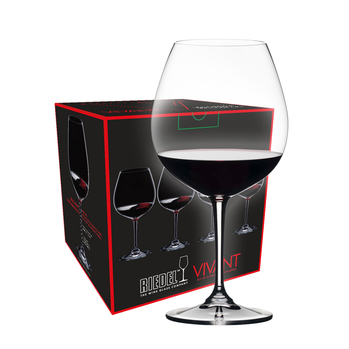 Riedel Vivant Pinot Noir wijnglas (set van 4 voor € 50,00)
