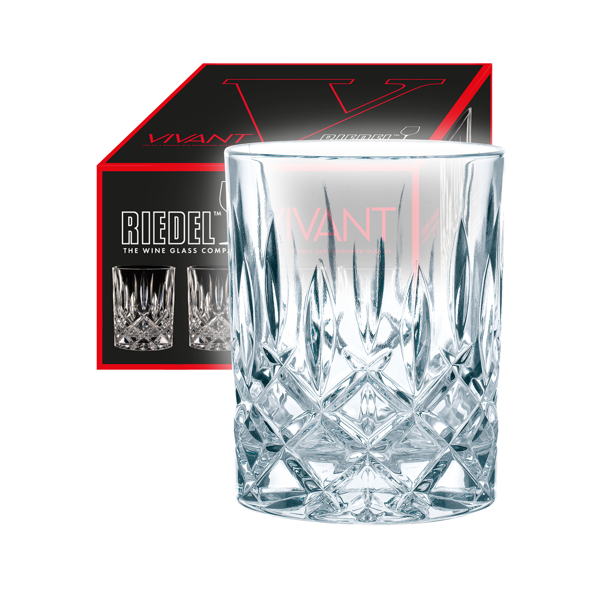 Riedel Vivant Whiskyglas en waterglas (set van 4 voor € 50,00)