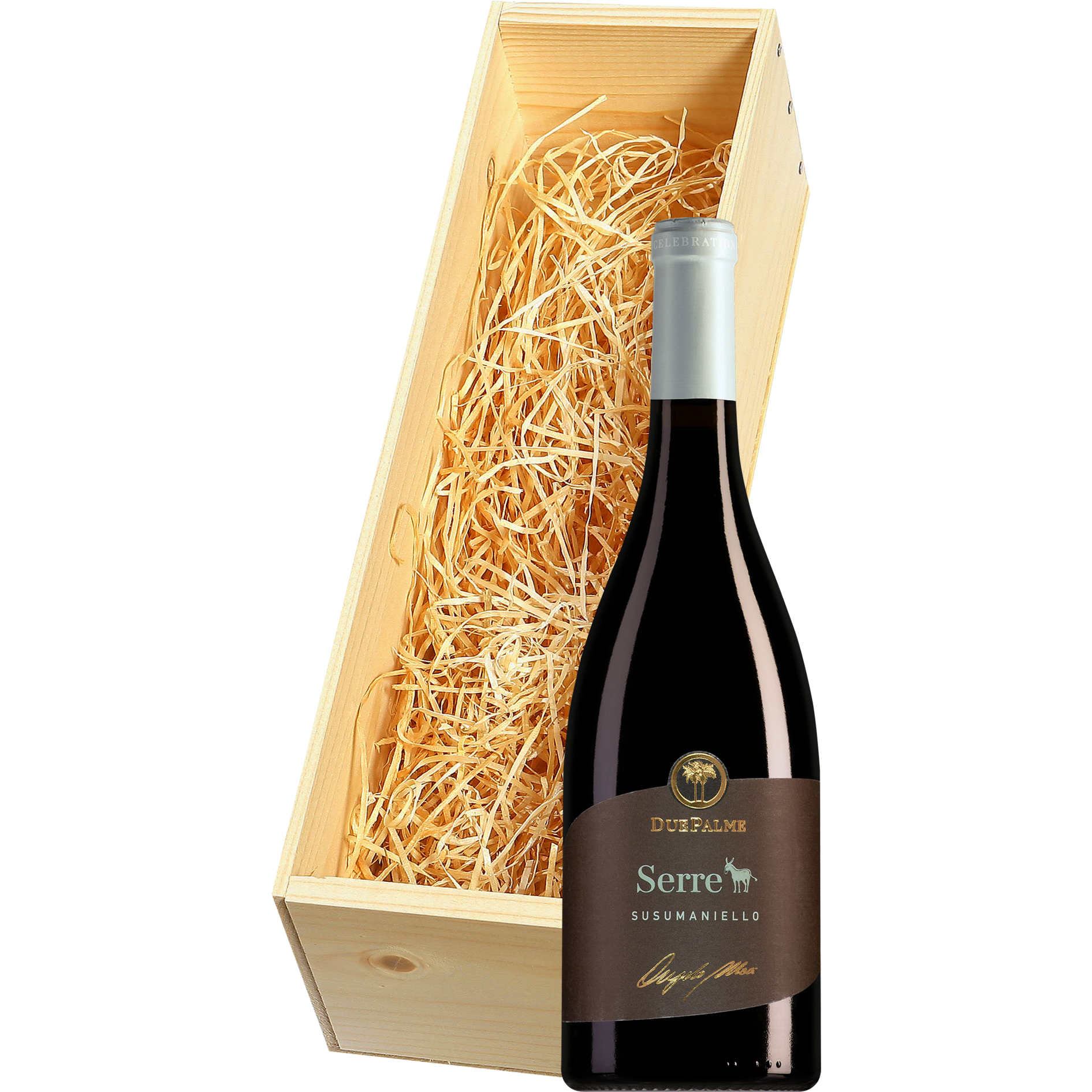 Wijnkist met Cantine Due Palme Salento Serre Susumaniello