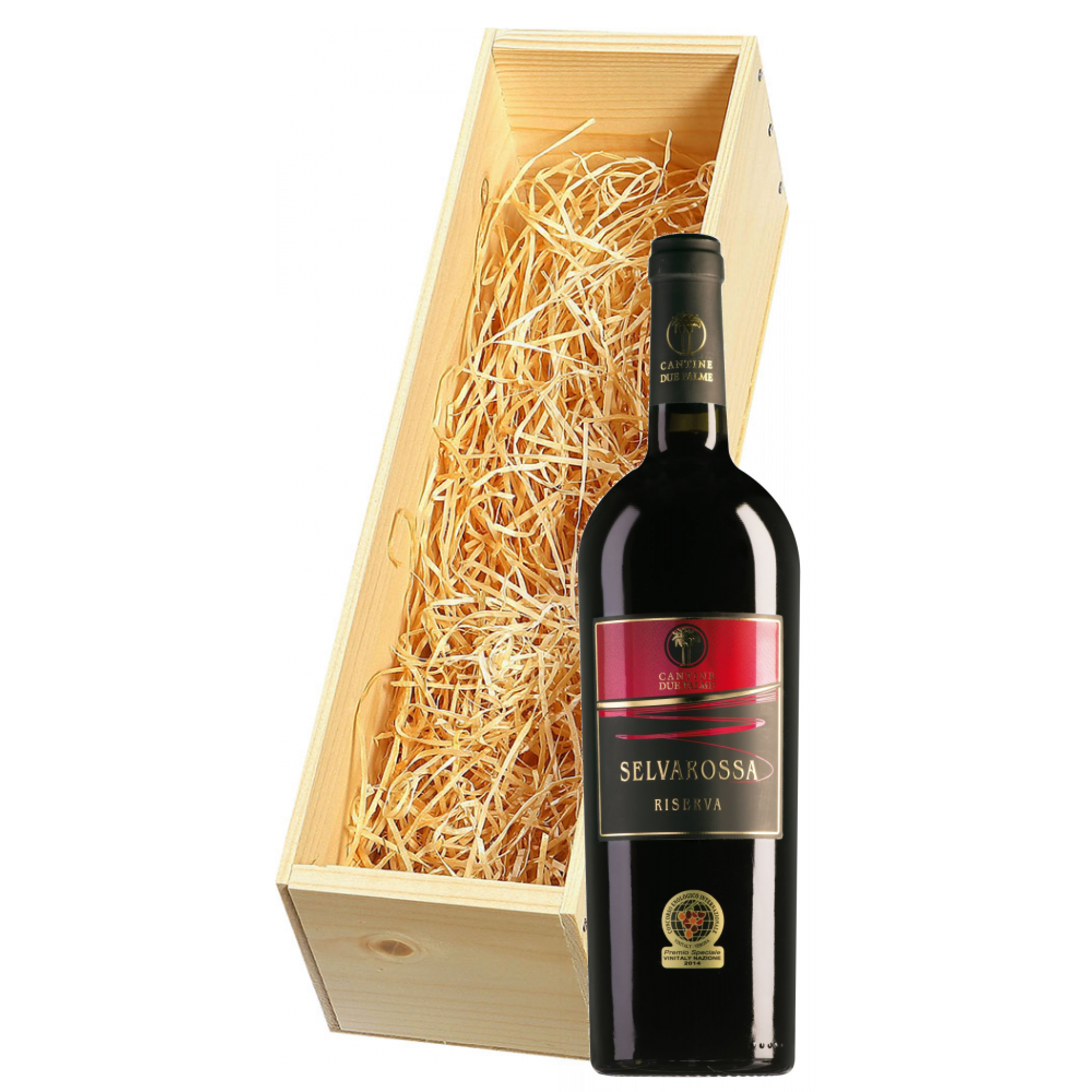 Wijnkist met Cantine Due Palme Salice Salentino Selvarossa