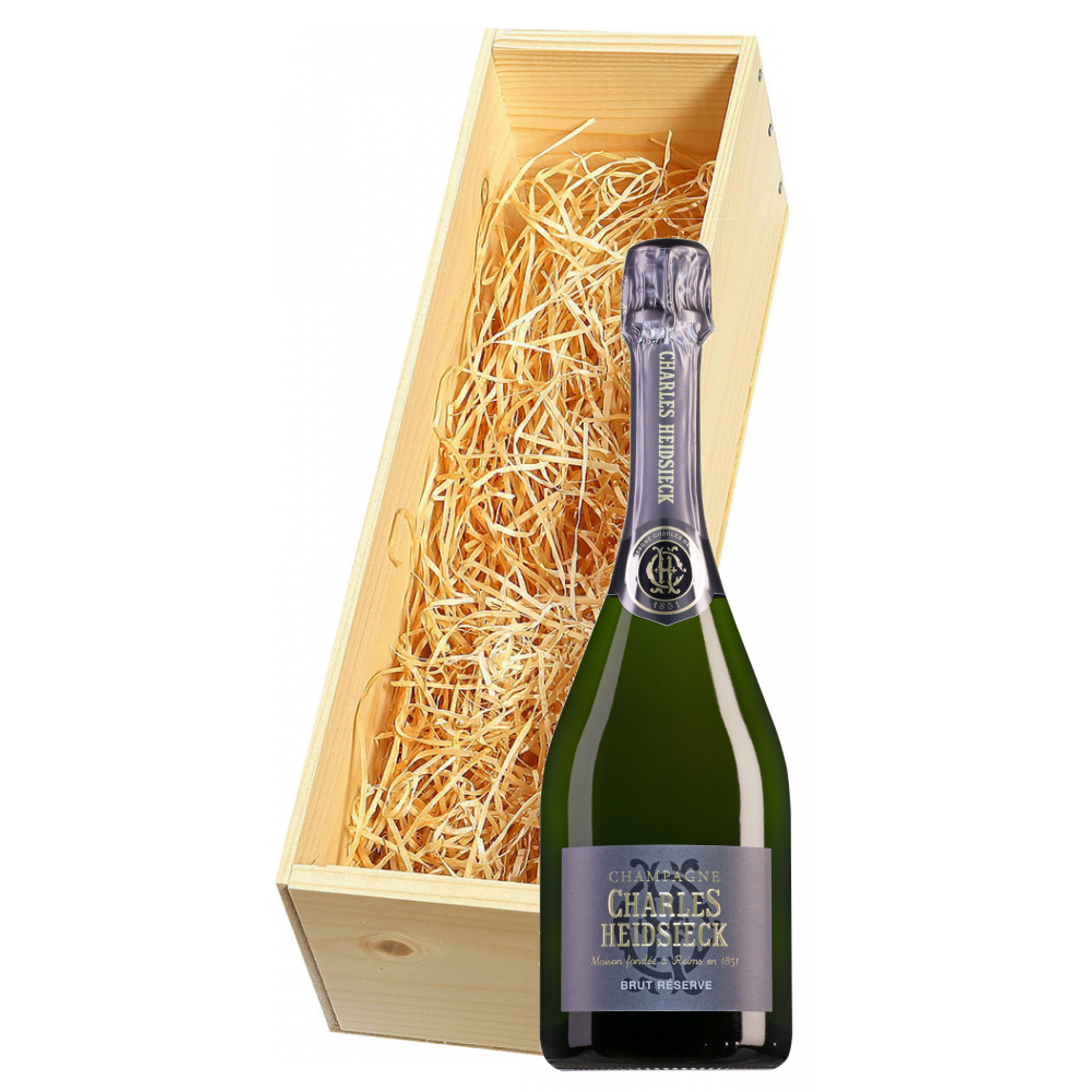 Wijnkist met Charles Heidsieck Champagne Brut Réserve