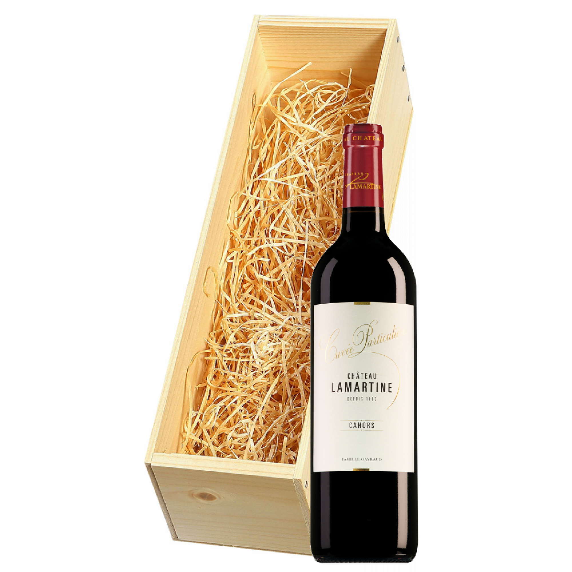 Wijnkist met Château Lamartine Cahors Cuvée Particulière