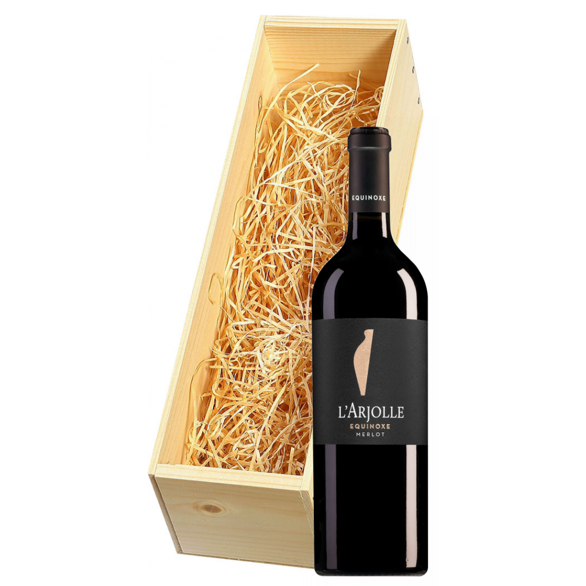 Wijnkist met Domaine de l'Arjolle Côtes de Thongue Equinoxe Merlot