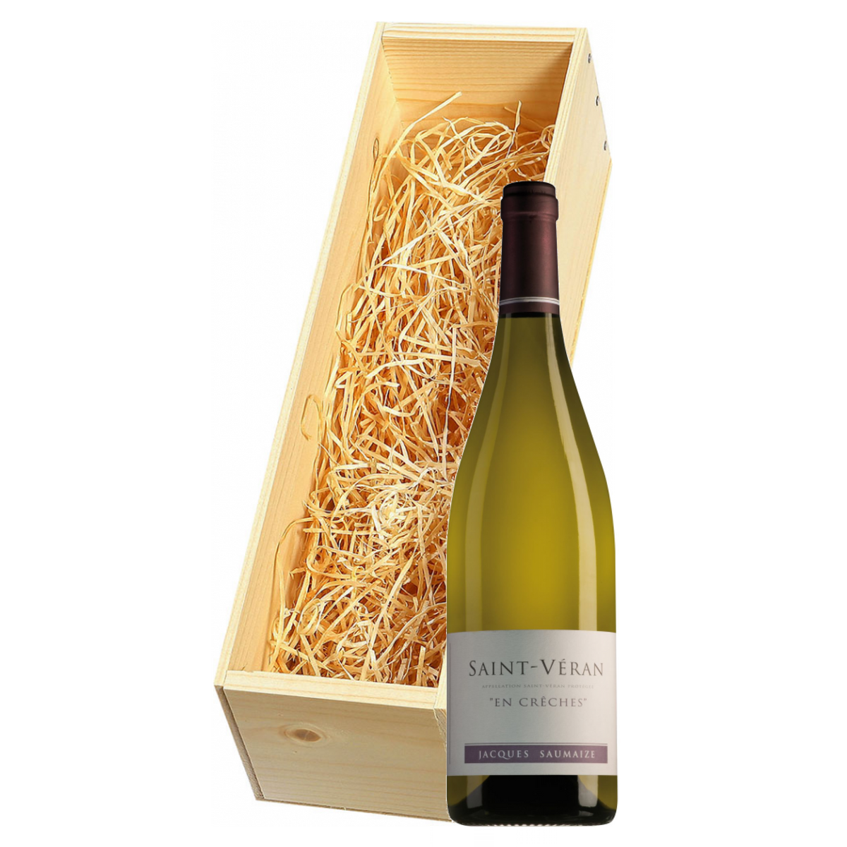 Wijnkist met Domaine Saumaize Saint-Véran En Crêches 