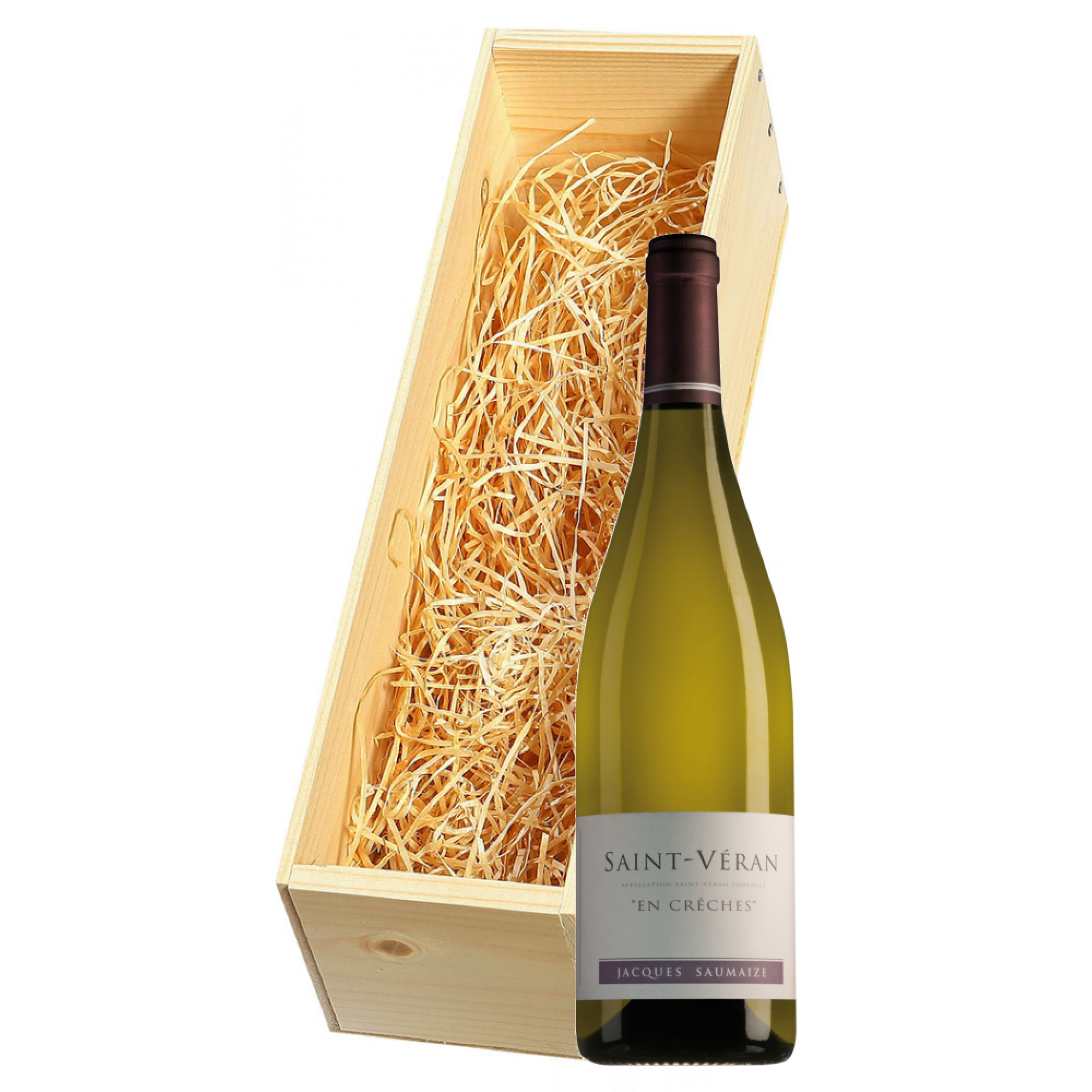 Wijnkist met Domaine Saumaize Saint-Véran En Crêches 