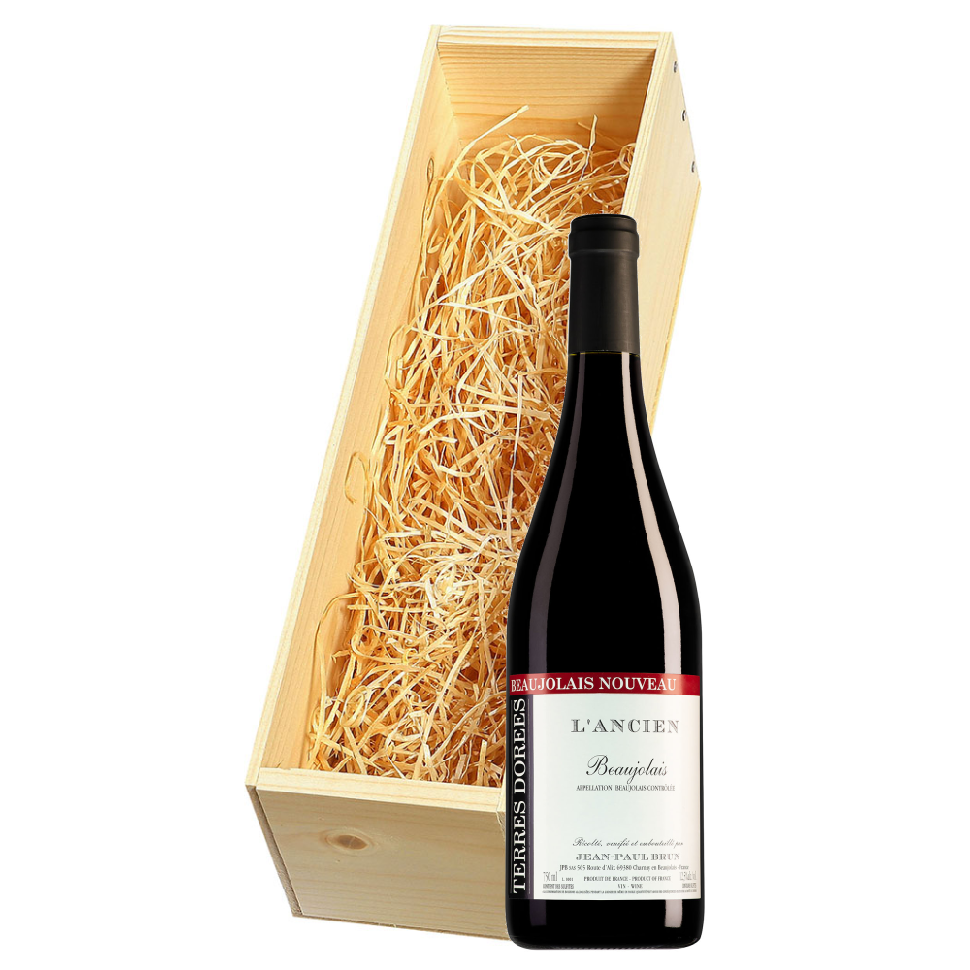 Wijnkist met Jean-Paul Brun Terres Dorées Beaujolais L'Ancien 