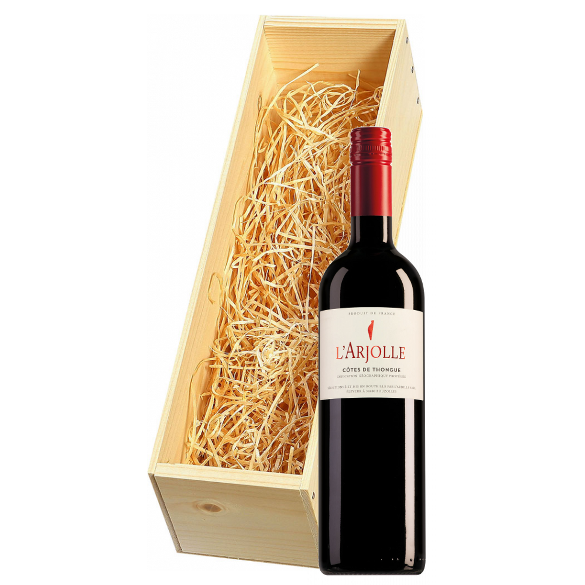 Wijnkist met L'Arjolle Côtes de Thongue rouge