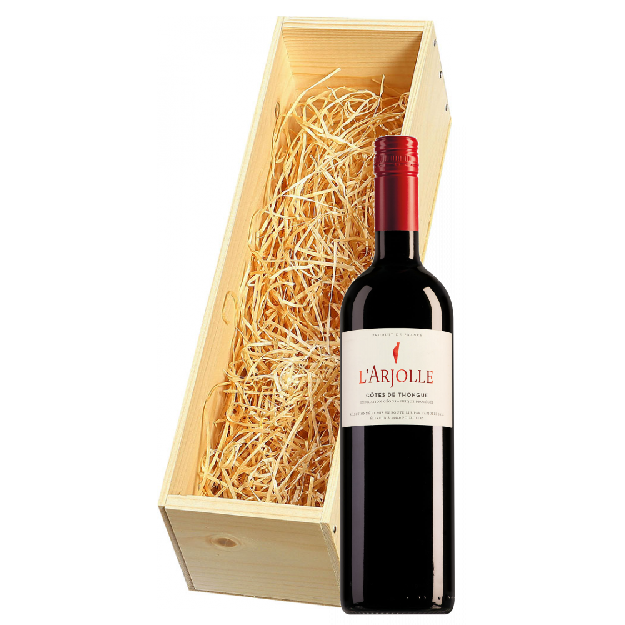 Wijnkist met L'Arjolle Côtes de Thongue rouge