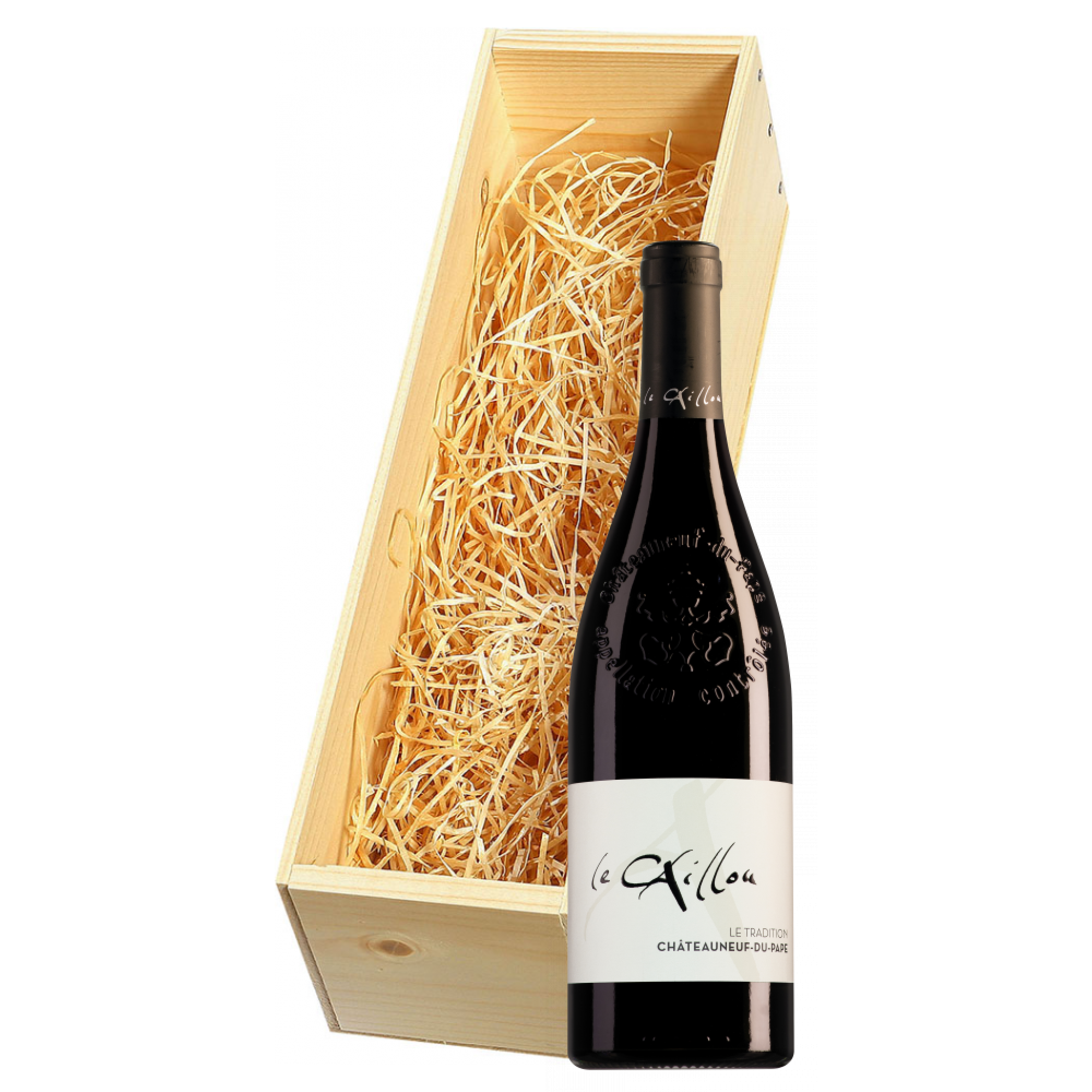 Wijnkist met Le Clos du Caillou Châteauneuf-du-Pape