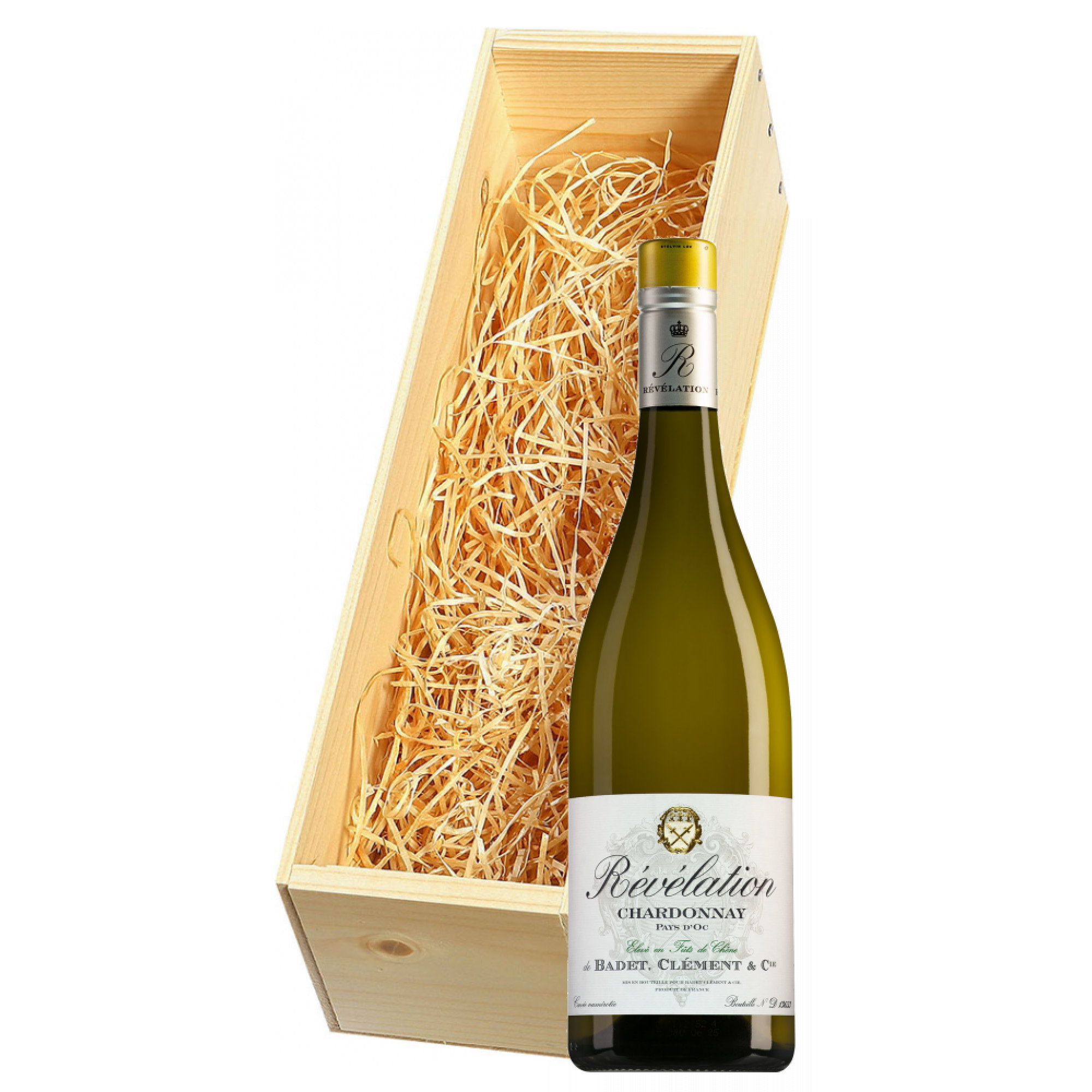Wijnkist met Révélation Pays d'Oc Chardonnay
