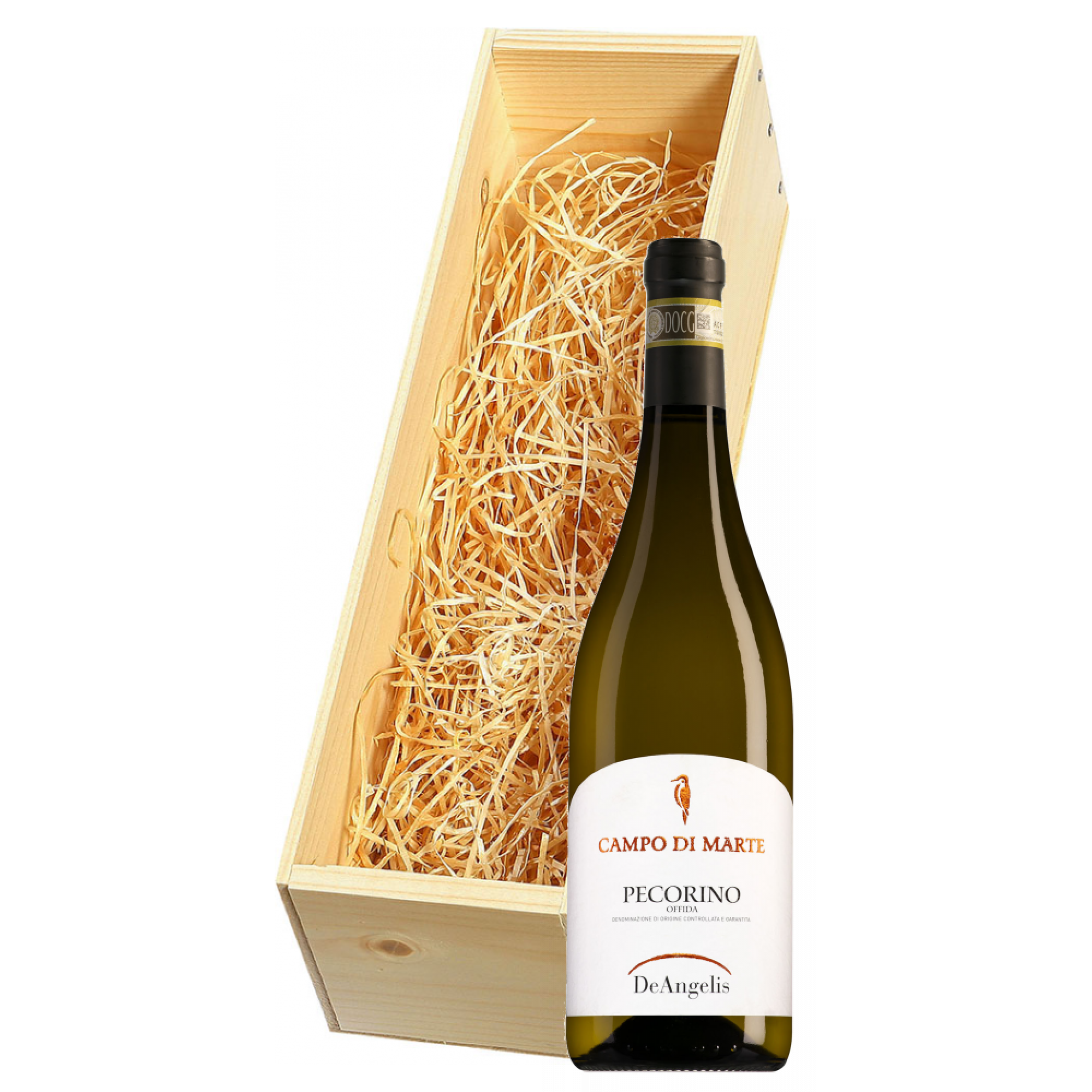 Wijnkist met Tenuta de Angelis Offida Pecorino