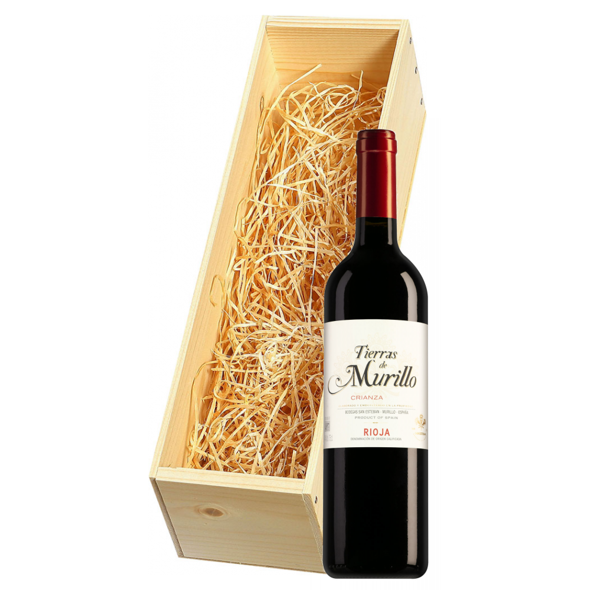 Wijnkist met Tierras de Murillo Rioja Crianza 