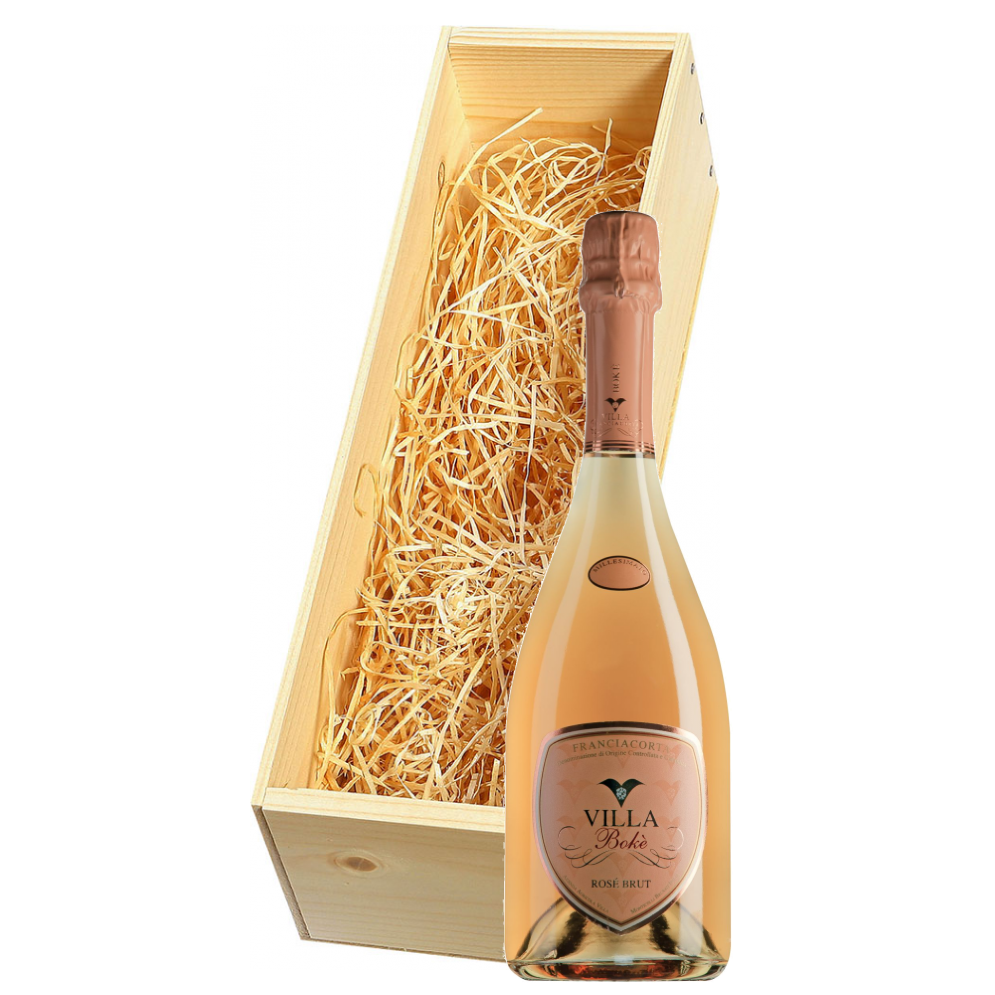 Wijnkist met Villa Franciacorta Bokè Rosé Brut