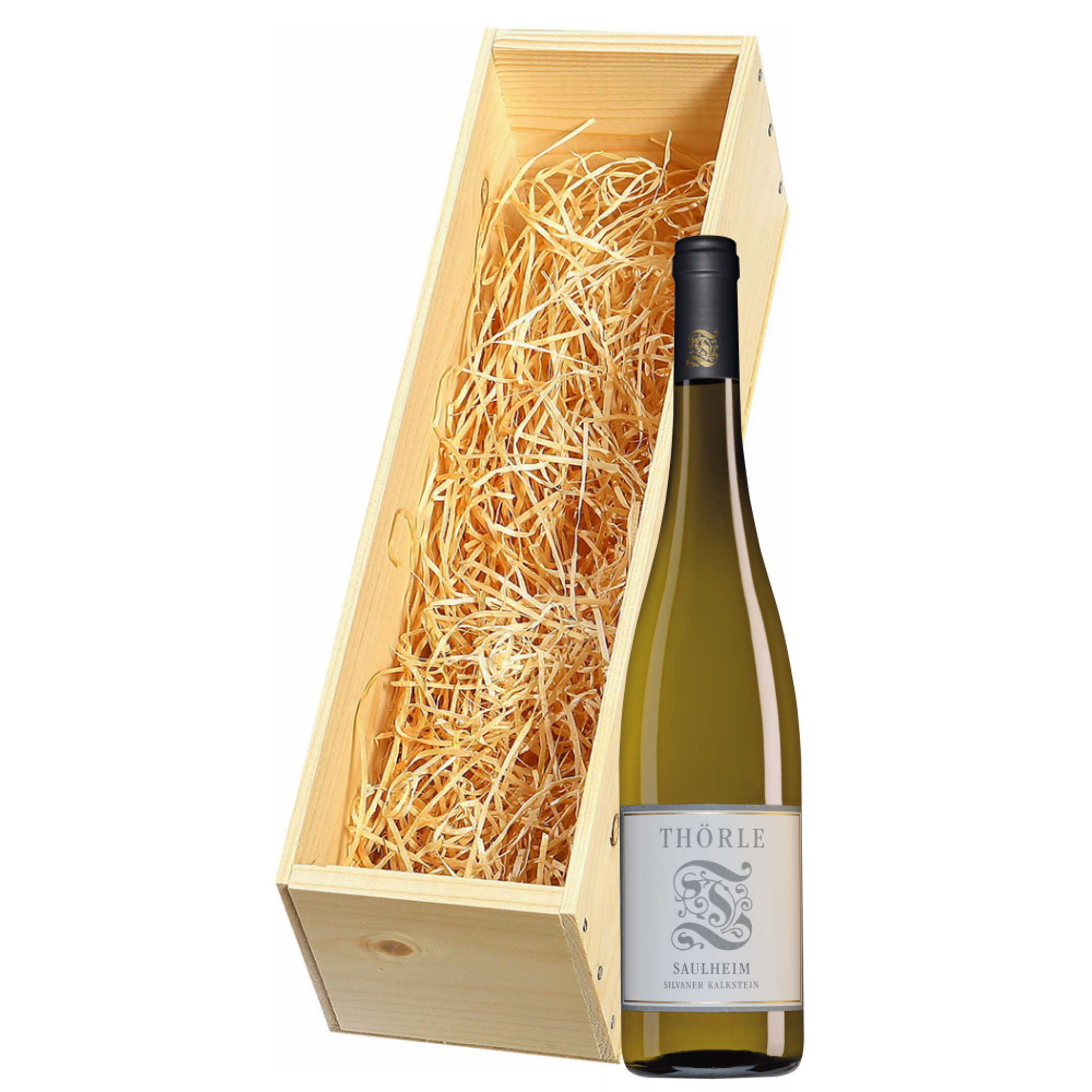 Wijnkist met Weingut Thörle Rheinhessen Saulheimer Kalkstein Silvaner