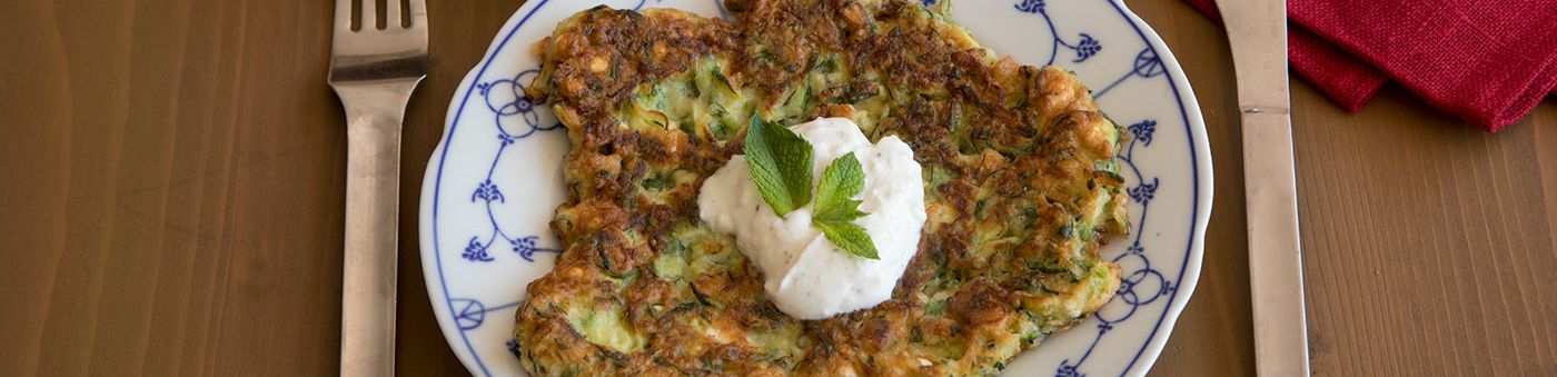 Courgette pannenkoek met feta