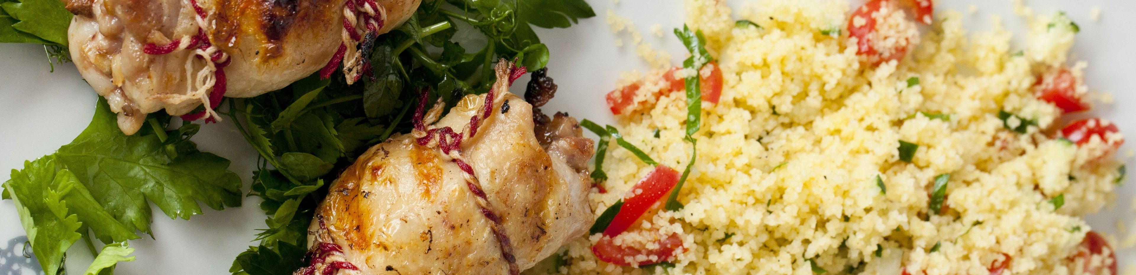 Kippendij van de grill met couscous