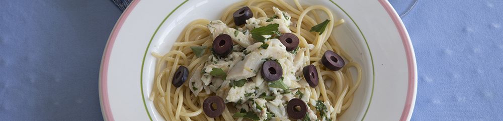 Pasta met gerookte forel