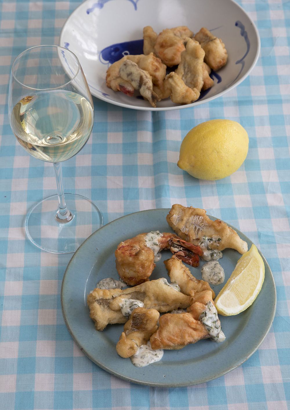 Fritto misto met gemberdragonsaus