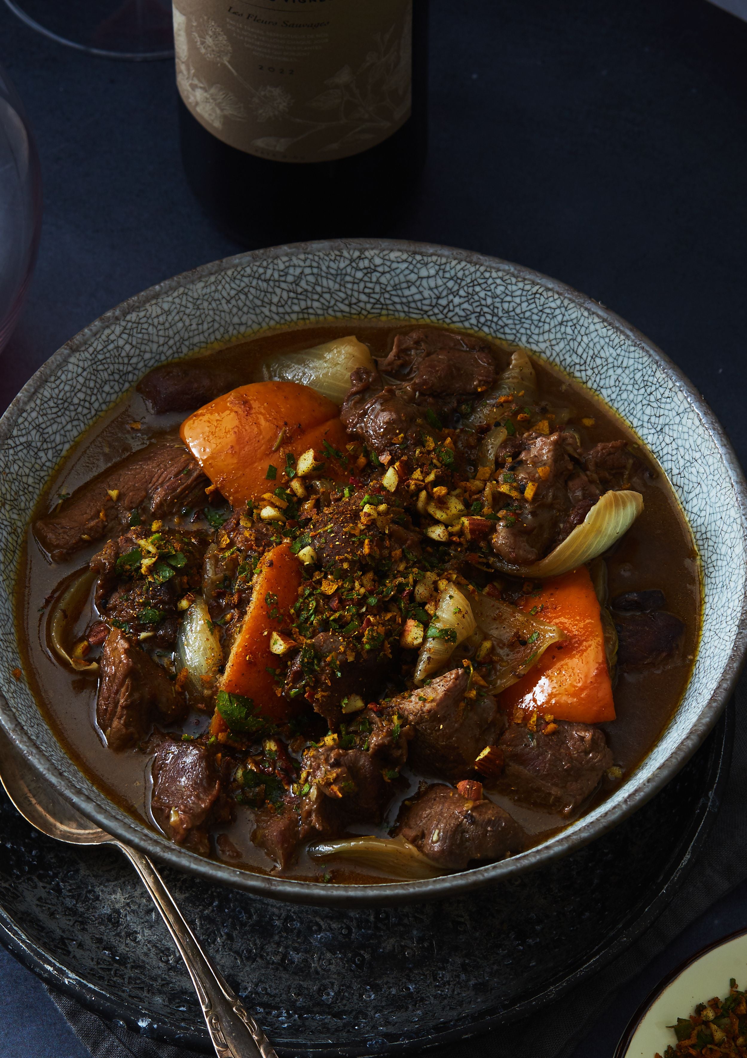 Gestoofd hertenvlees met ras el hanout en sinaasappel
