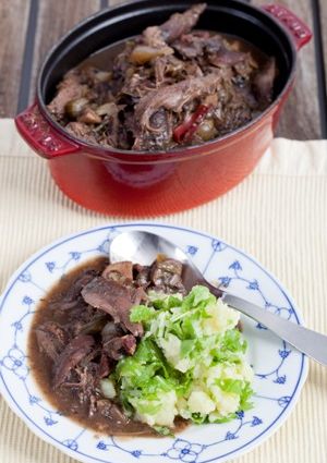 Hazenpeper met steeltjesstamppot