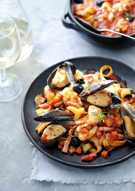 Mediterrane mosselstoofpot