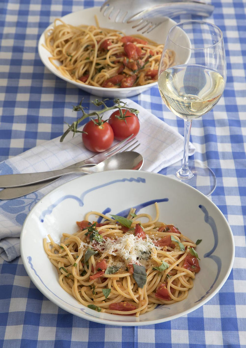 Pasta met tomaatjes uit de wok
