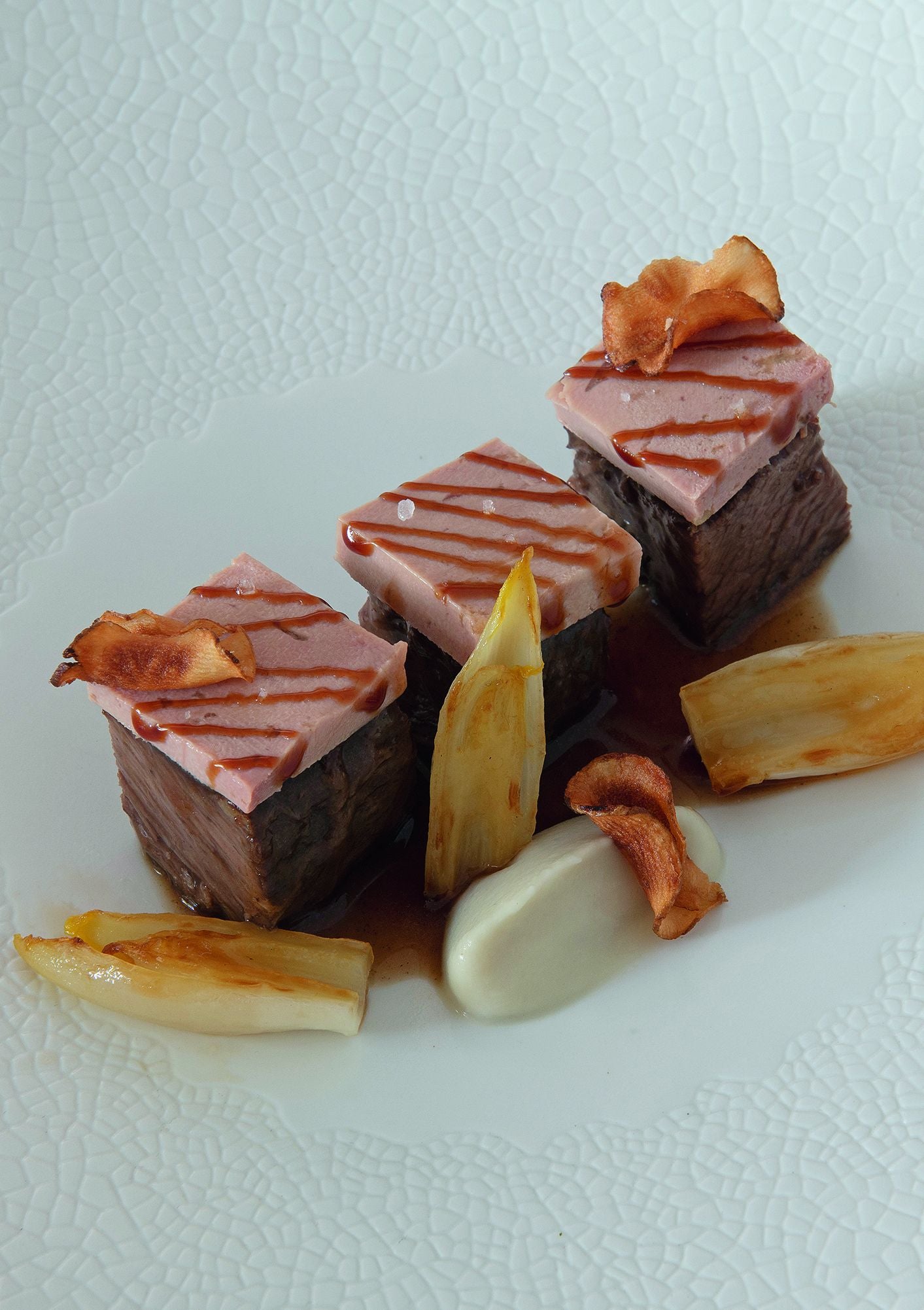 Hoofdgerecht: Sukade - Ganzenlever - Appelstroop