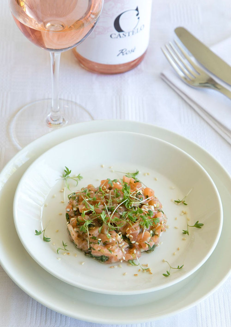 Tartaar van rauwe zalm	