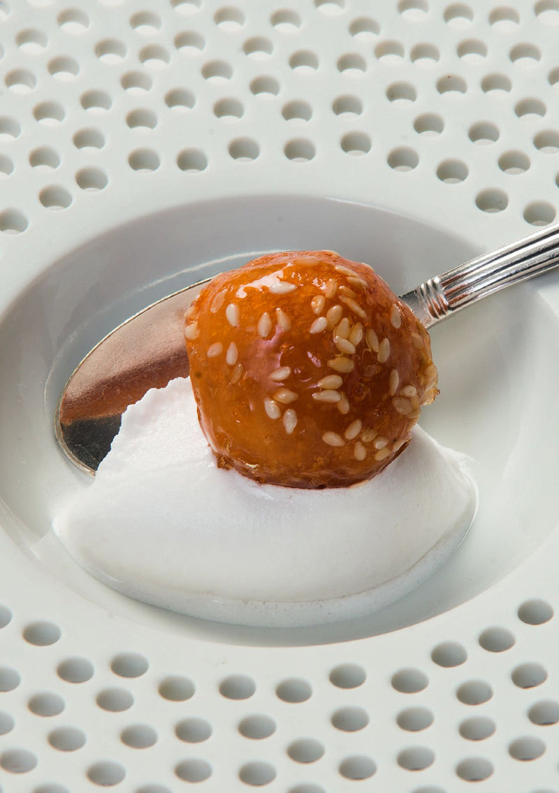 Amuse: Tomaat - Karamel - Sesam