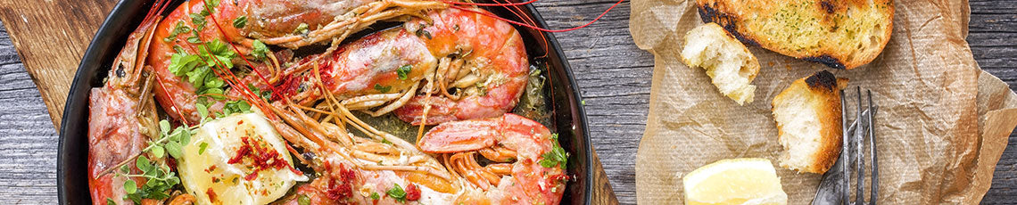 gamba’s met knoflook en chilipeper