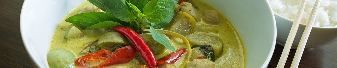 groene curry met pangasius