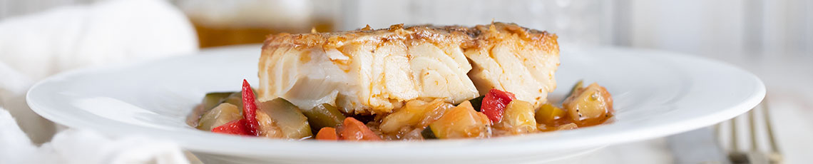 kabeljauw met ratatouille