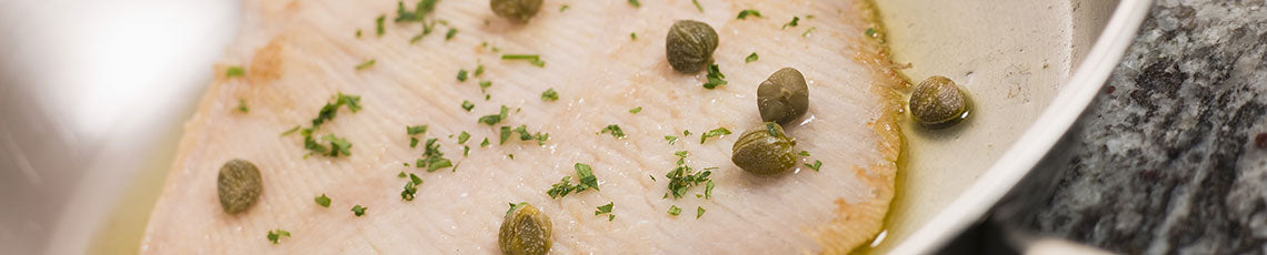 rogvleugel met beurre noisette en kappertjes