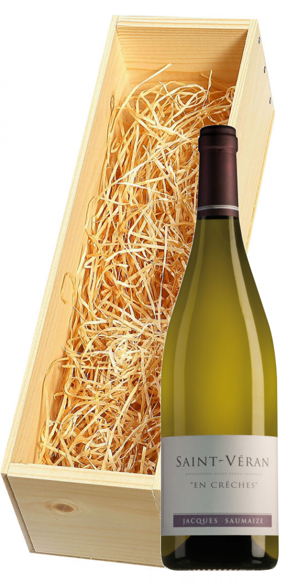 Wijnkist met Domaine Saumaize Saint-Véran En Crêches 