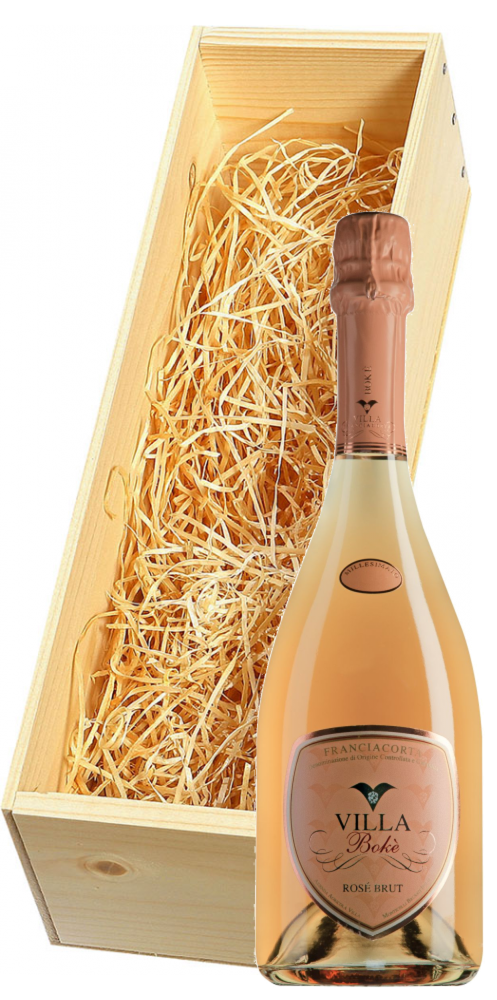 Wijnkist met Villa Franciacorta Bokè Rosé Brut